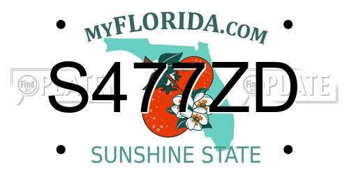 S477ZD Florida License Plate