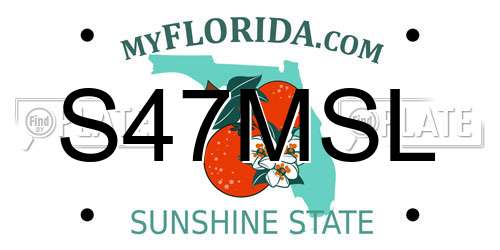 S47MSL Florida License Plate