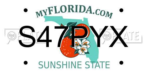 S47PYX Florida License Plate