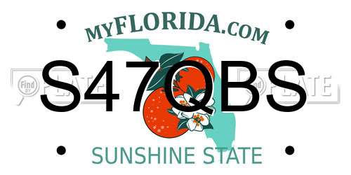 S47QBS Florida License Plate