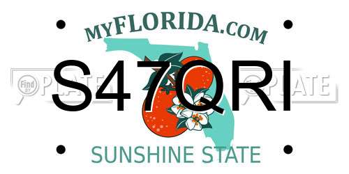 S47QRI Florida License Plate