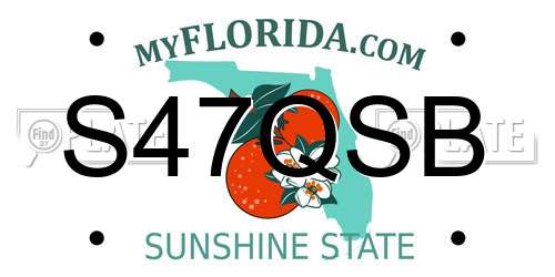 S47QSB Florida License Plate