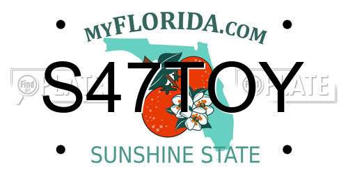 S47TOY Florida License Plate