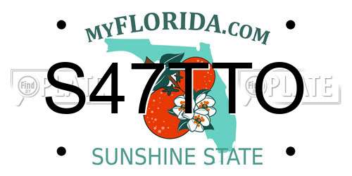 S47TTO Florida License Plate