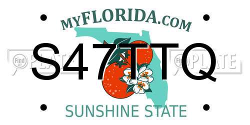 S47TTQ Florida License Plate