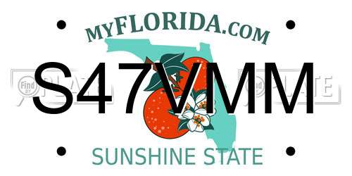 S47VMM Florida License Plate