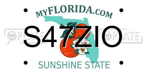 S47ZIO Florida License Plate