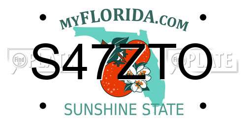 S47ZTO Florida License Plate