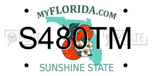 S480TM Florida License Plate