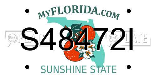 S48472I Florida License Plate