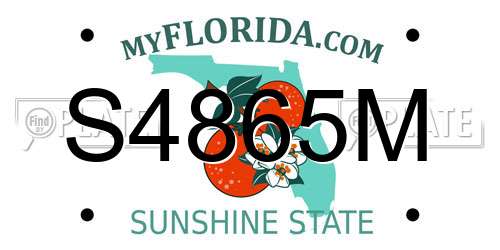 S4865M Florida License Plate