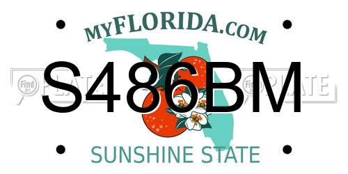 S486BM Florida License Plate
