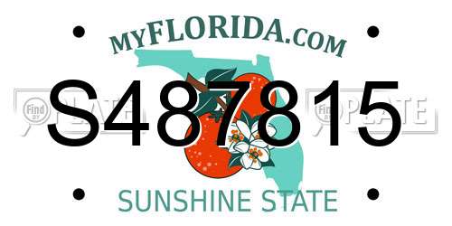 S487815 Florida License Plate