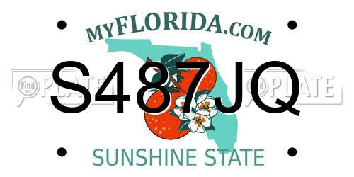 S487JQ Florida License Plate