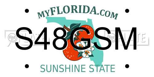 S48GSM Florida License Plate