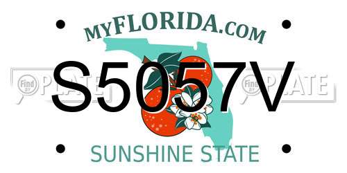 S5057V Florida License Plate