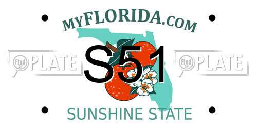 S51 Florida License Plate