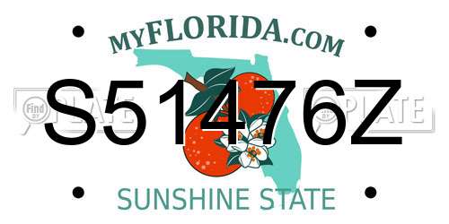 S51476Z Florida License Plate