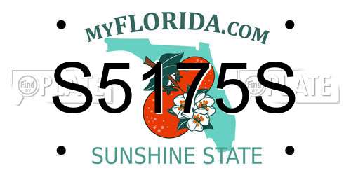 S5175S Florida License Plate