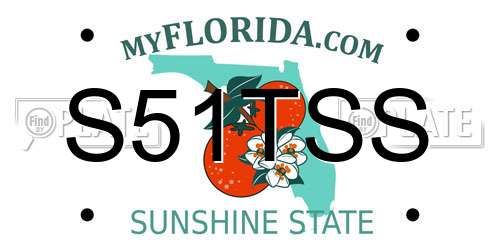 S51TSS Florida License Plate