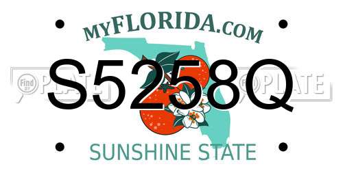 S5258Q Florida License Plate