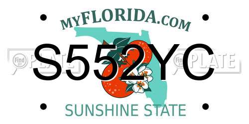 S552YC Florida License Plate