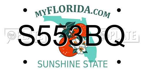 S553BQ Florida License Plate