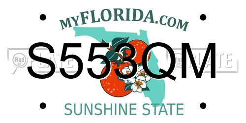 S553QM Florida License Plate