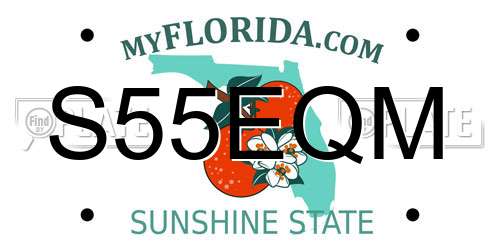 S55EQM Florida License Plate