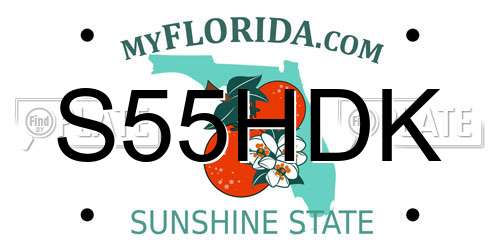 S55HDK Florida License Plate