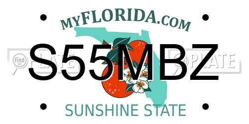S55MBZ Florida License Plate