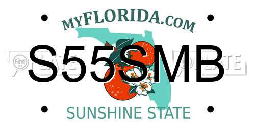 S55SMB Florida License Plate