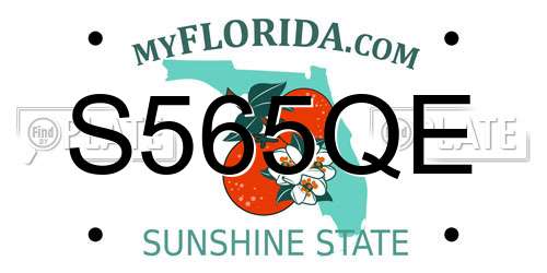 S565QE Florida License Plate