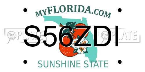 S56ZDI Florida License Plate