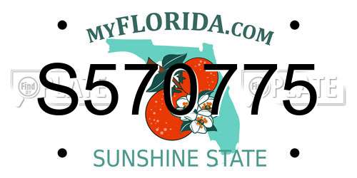 S570775 Florida License Plate