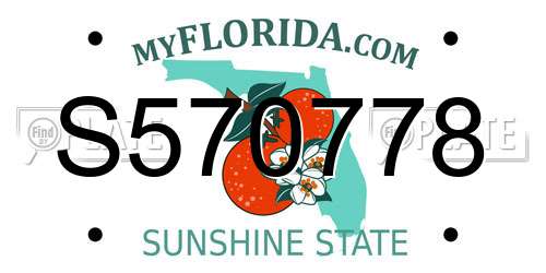 S570778 Florida License Plate
