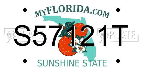 S57121T Florida License Plate