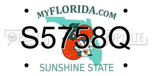 S5758Q Florida License Plate