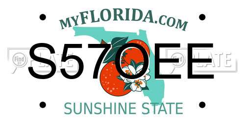 S57OEE Florida License Plate