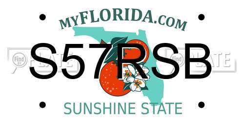 S57RSB Florida License Plate