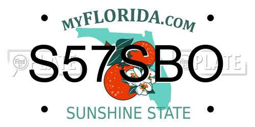 S57SBO Florida License Plate