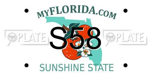 S58 Florida License Plate