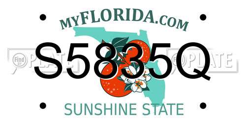 S5835Q Florida License Plate