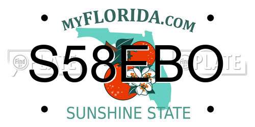 S58EBO Florida License Plate