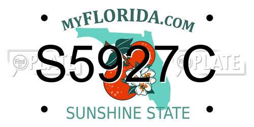 S5927C Florida License Plate