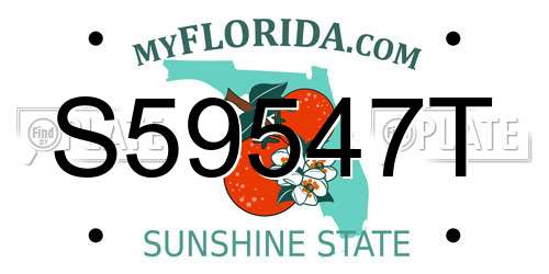 S59547T Florida License Plate
