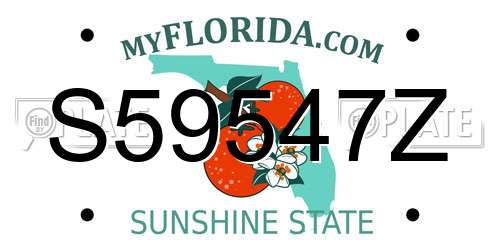S59547Z Florida License Plate