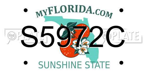 S5972C Florida License Plate