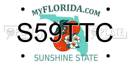 S59TTC Florida License Plate
