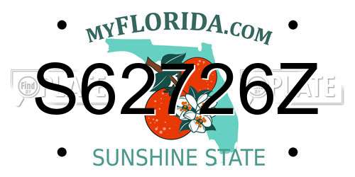 S62726Z Florida License Plate